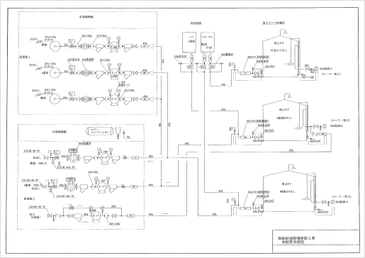 船舶給油設備油配管系統図
